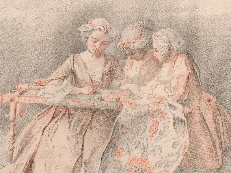 1695-Jacques André Portail - Le ricamatrici
